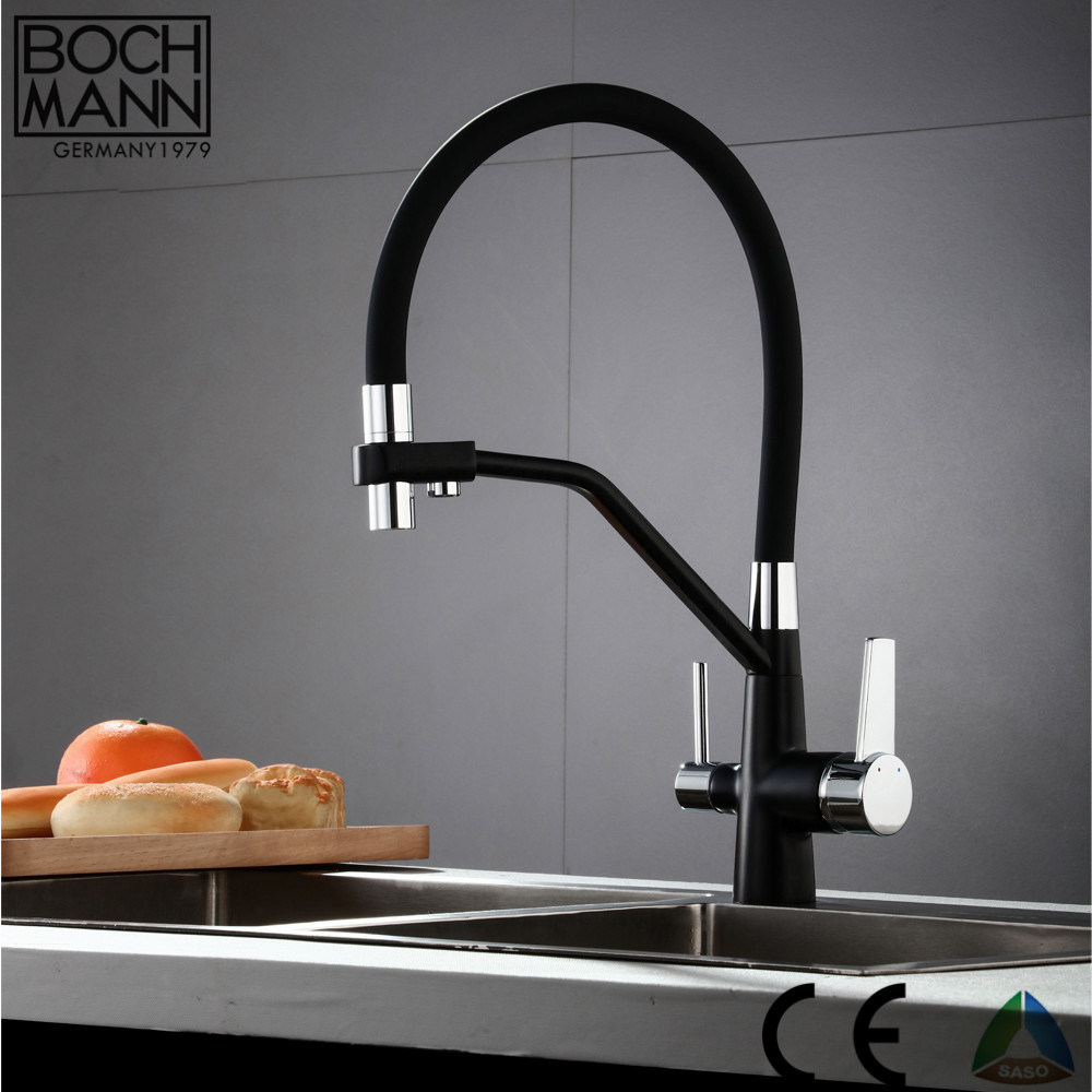 Black Color Russia Style Kitchen Faucet and Kitchen Room Sanitary Ware Mixer