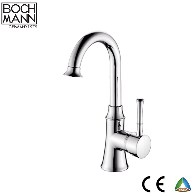 Matt Black Color Morden Design Swivel Handle Brass Bathroom Water Mixer