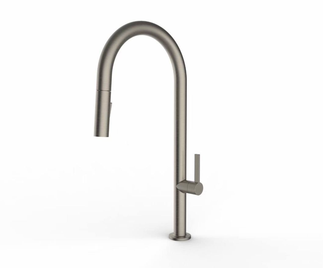 Matte Black White Rose Gold Brass Sink Water Tap with Pull out Sprayer