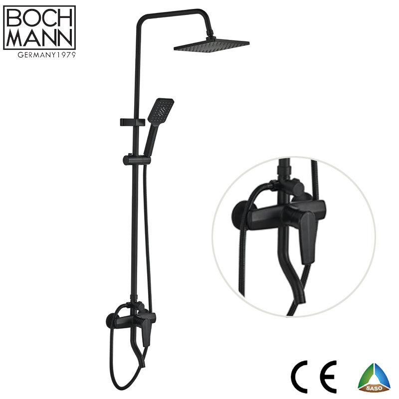 Painted Matte Black Color Bathroom Shower Set Faucet