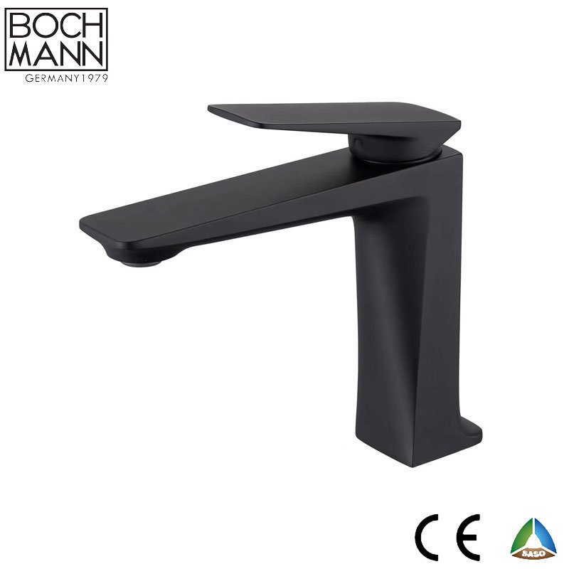 Matt Black Color Bathroom Toilet Copper Metal Material Basin Taps