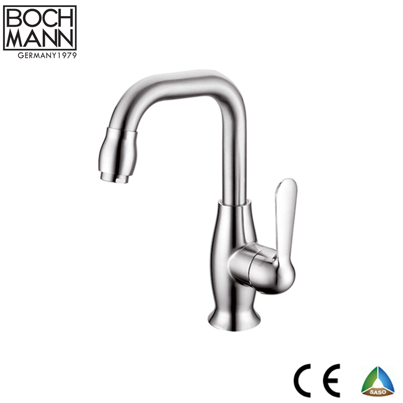 Matt Black Color Morden Design Swivel Handle Brass Bathroom Water Mixer