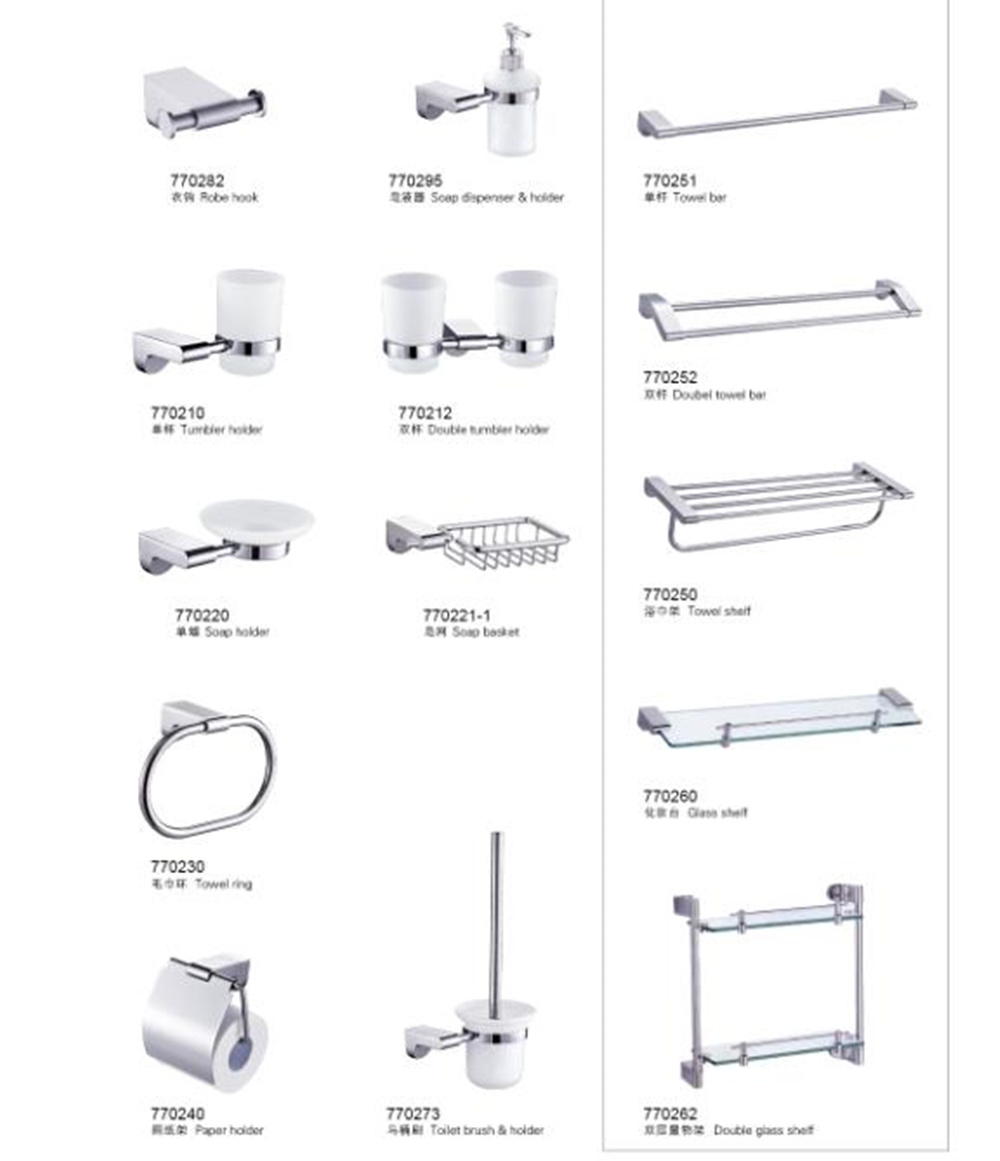 Bathroom Towel Bar and Chrome Color Zinc Bathroom Hardware Single Towel Bar